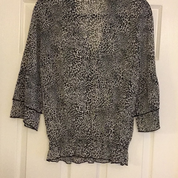 Cache Boho Leopard Print Top w/ Chains - Picture 5 of 7